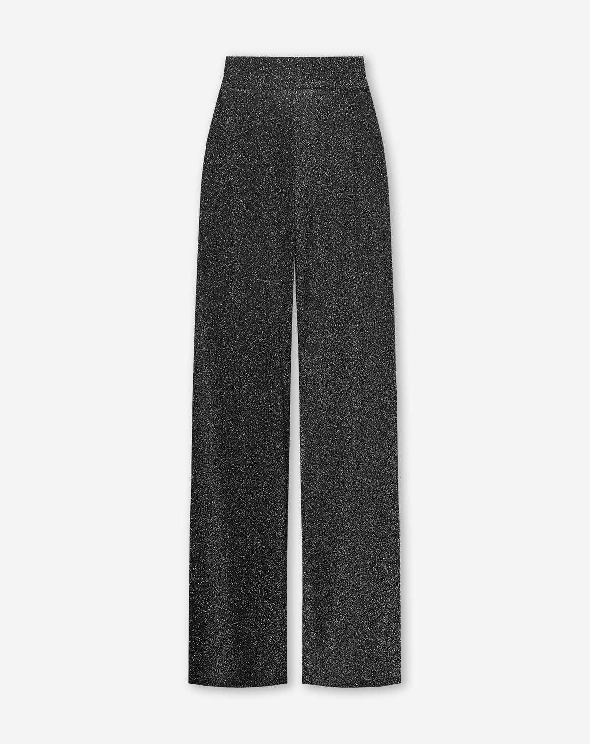 JULIE GLITTER PANTALON TALL ZILVER