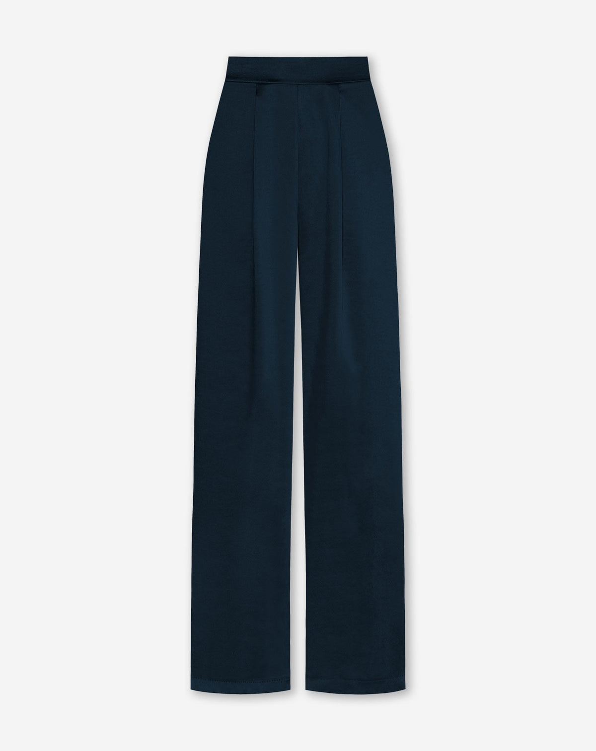 JULIE SATIN PANTALON TALL MARINEBLAUW