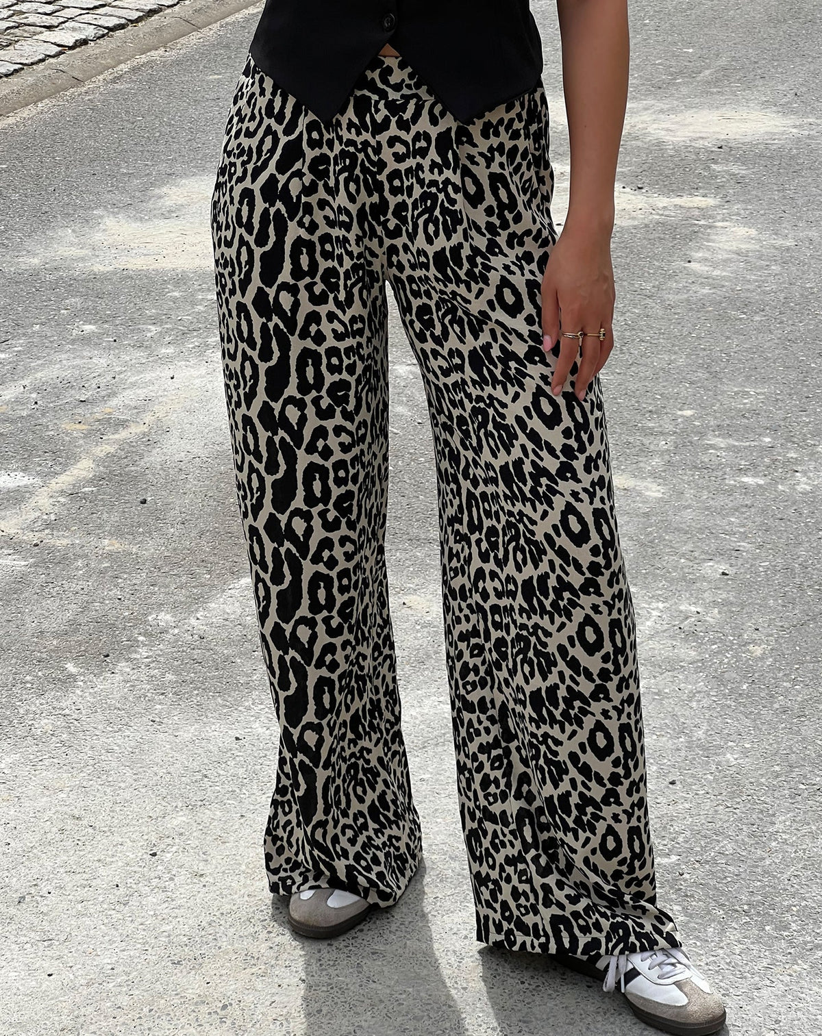 JULIE LEOPARD PANTALON PETITE BEIGE