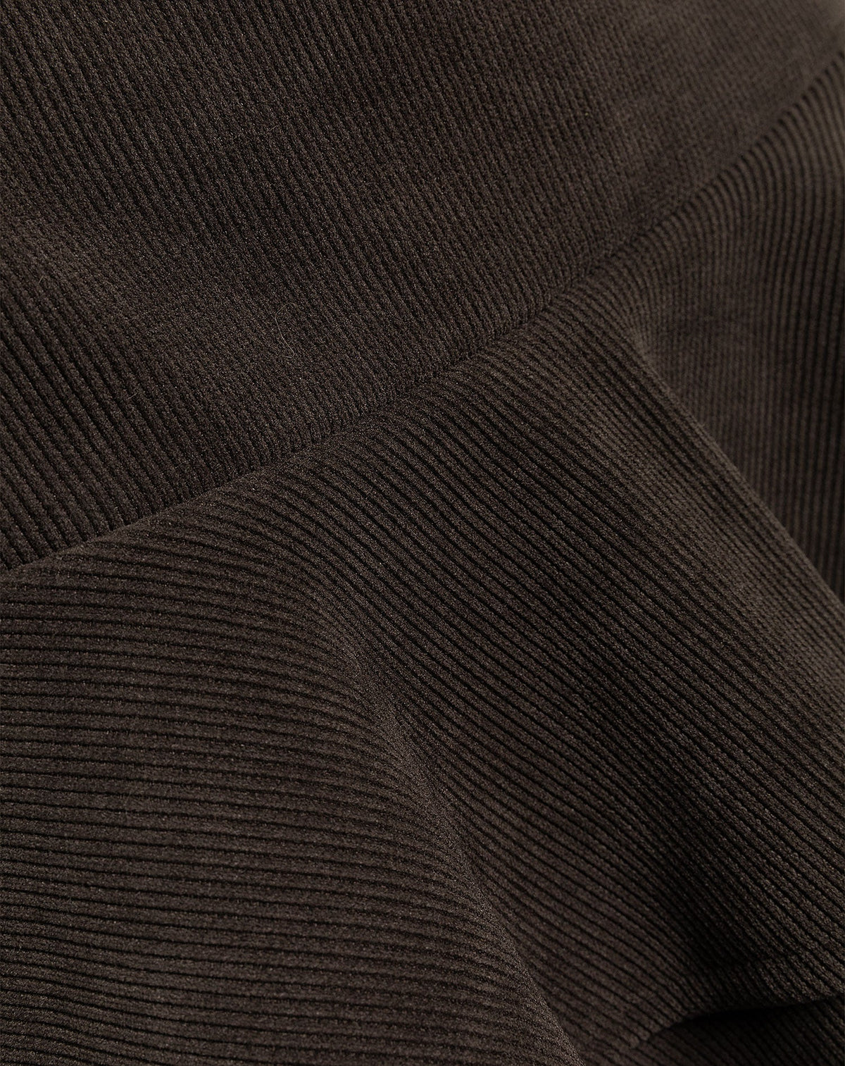 CORDUROY RUFFLE SKIRT BRUIN
