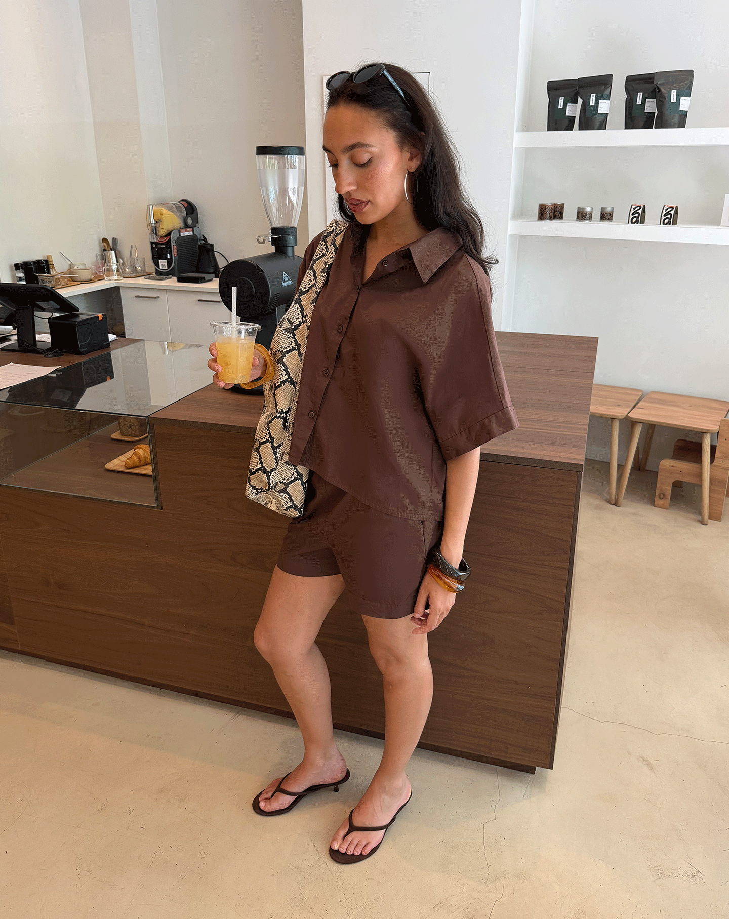 ROSA COTTON SHORTS BRUIN