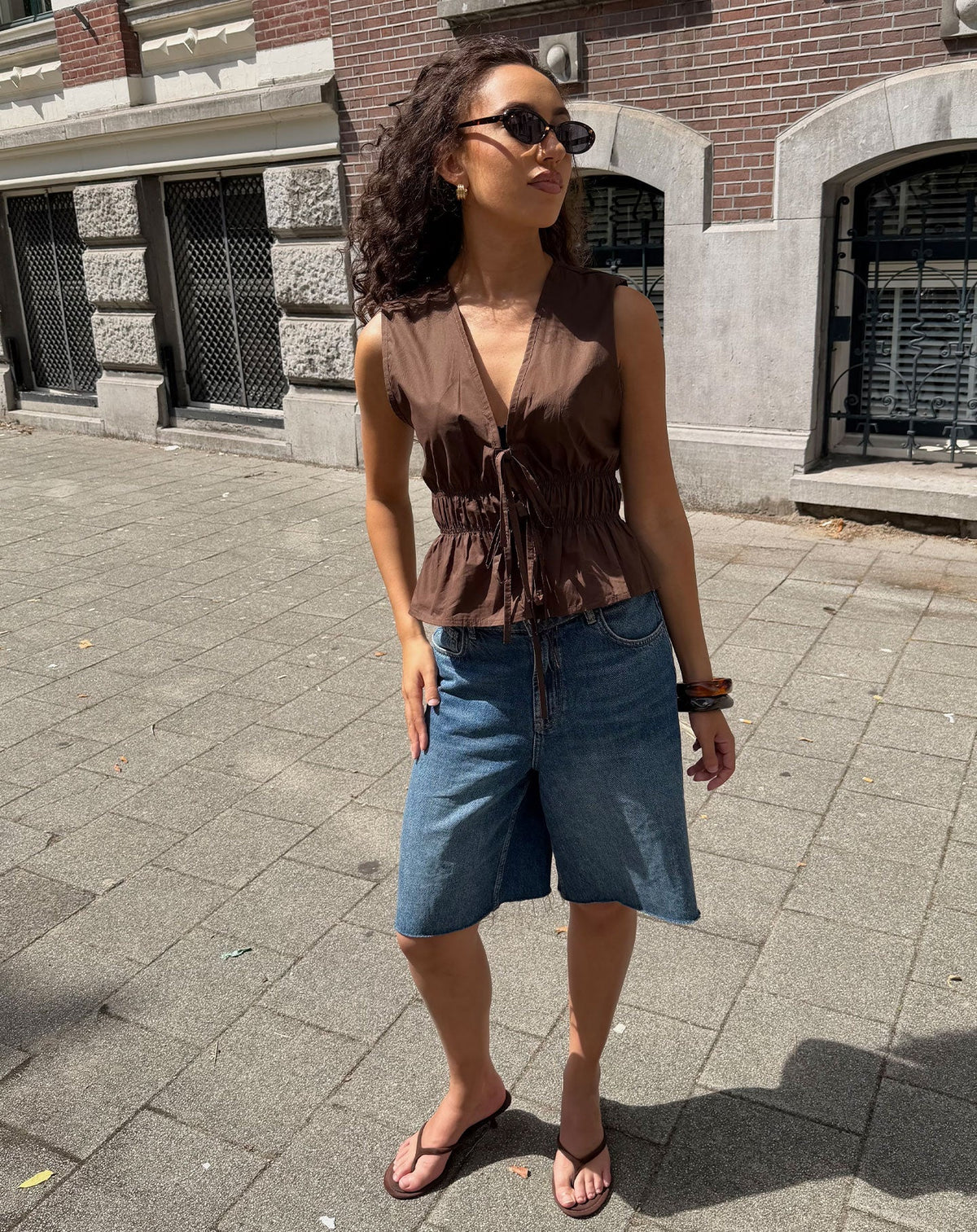 VERAH COTTON BOW TOP BRUIN