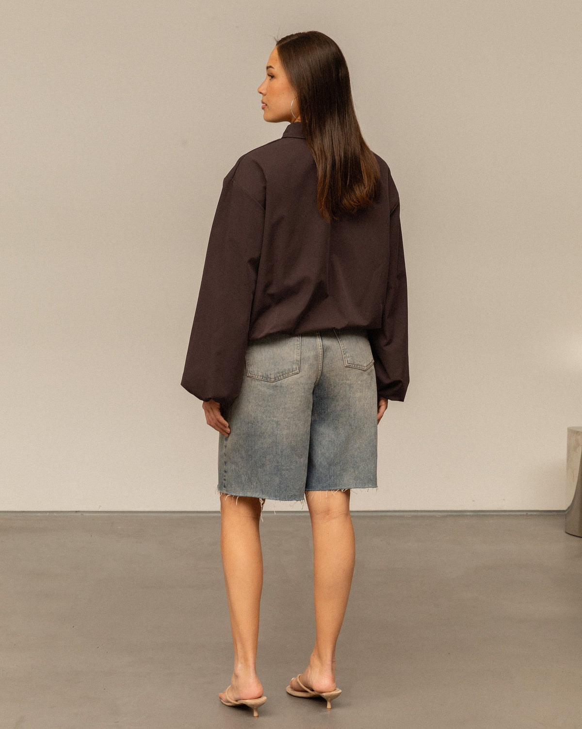 BEA TRACK JACKET DONKERBRUIN