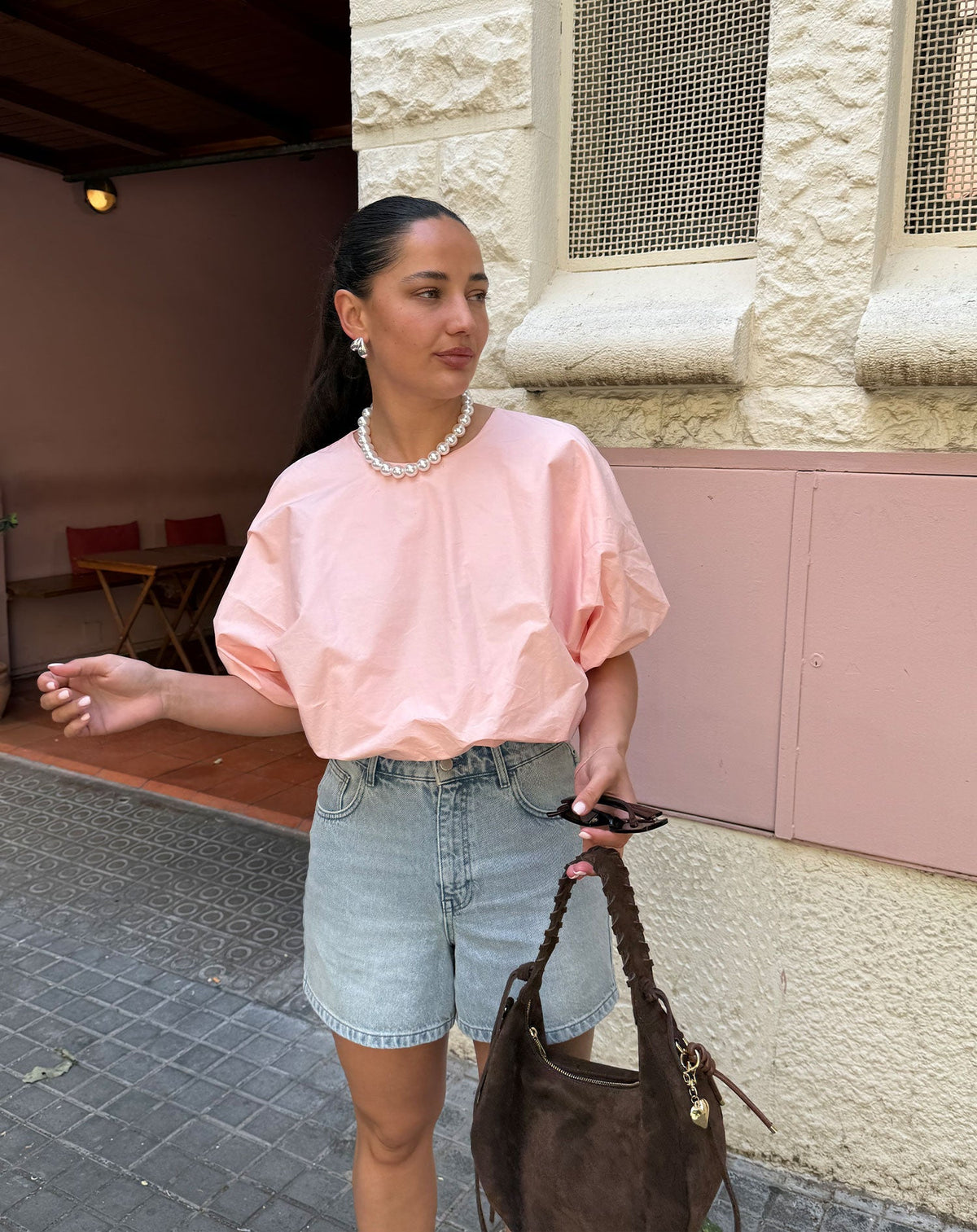 CHARLEY BUBBLE HEM TOP LICHTROZE