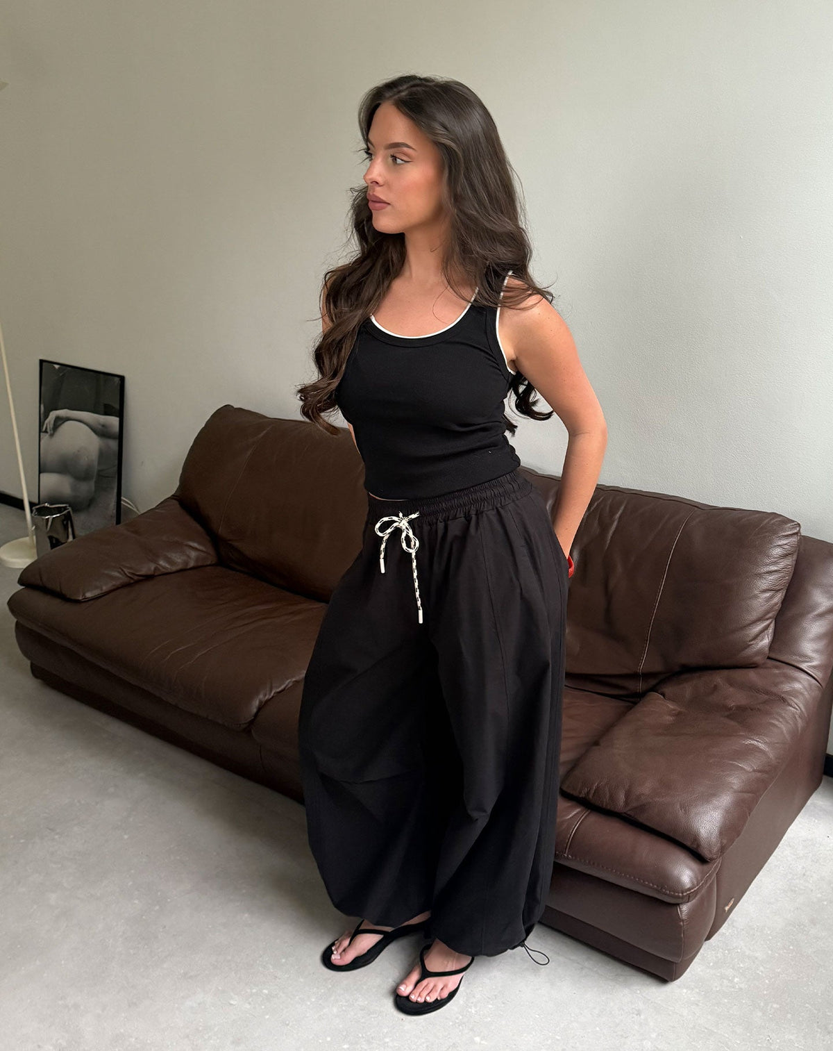 DILARA BALLOON PANTS PETITE ZWART