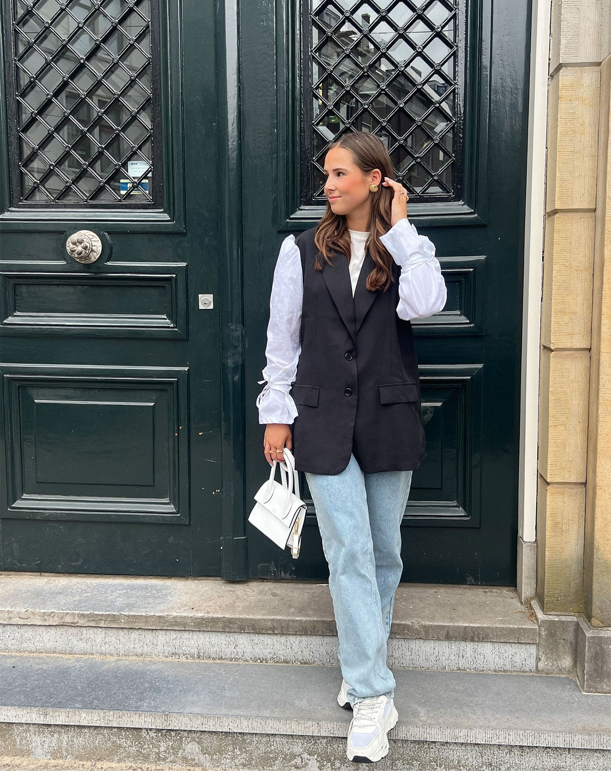 ELIN POPLIN SLEEVE BLAZER