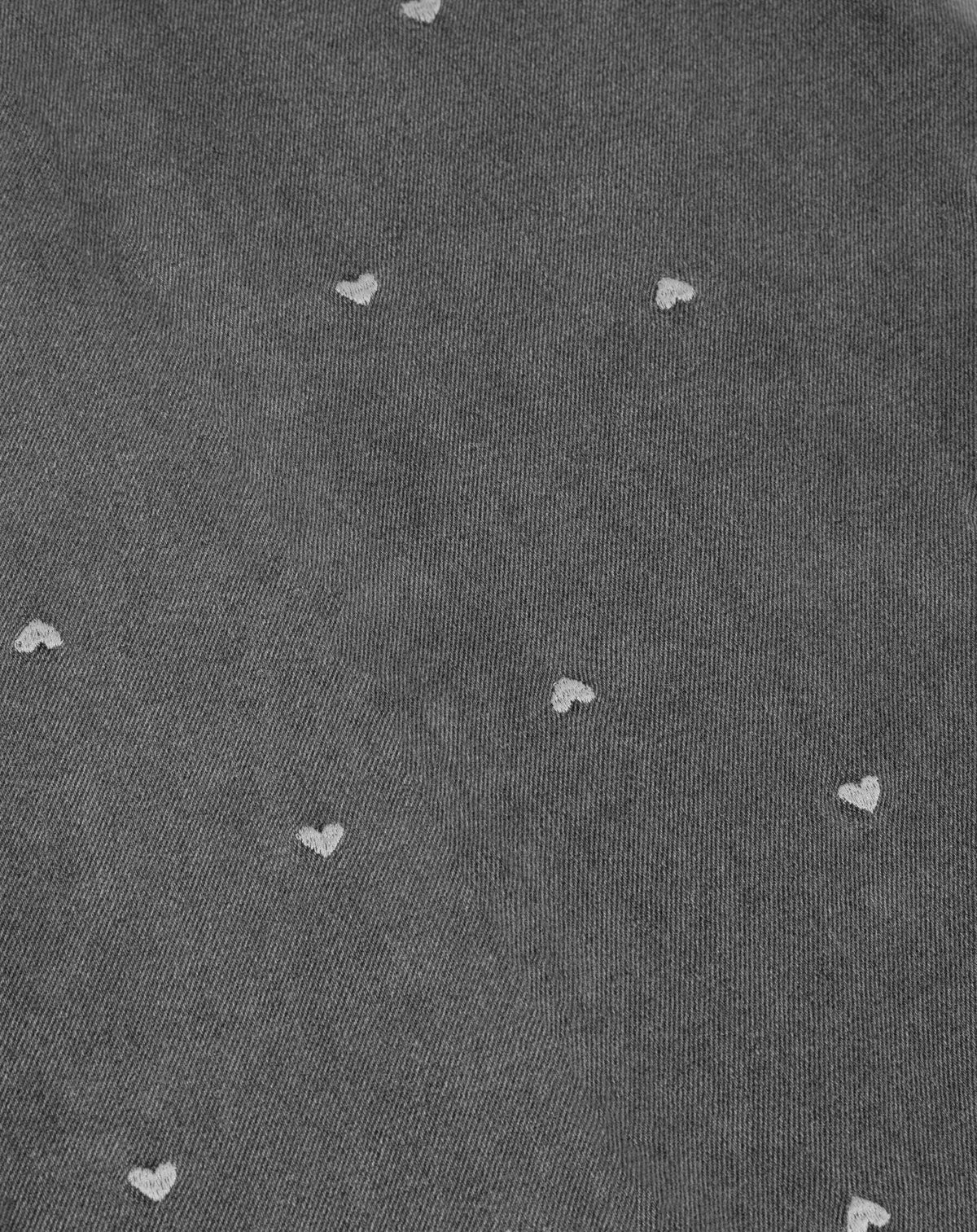 HEART BOOTCUT JEANS LICHTGRIJS