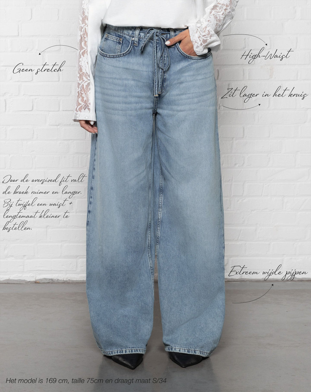 LOTTE BAGGY JEANS MID BLAUW
