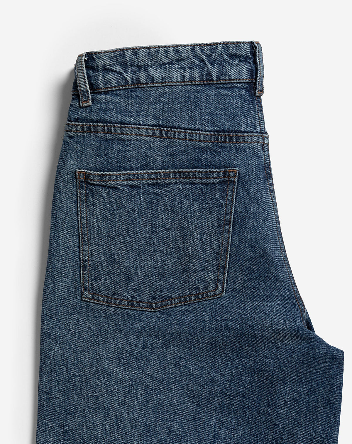 ELVY CROSSOVER WIDE LEG JEANS DONKERBLAUW