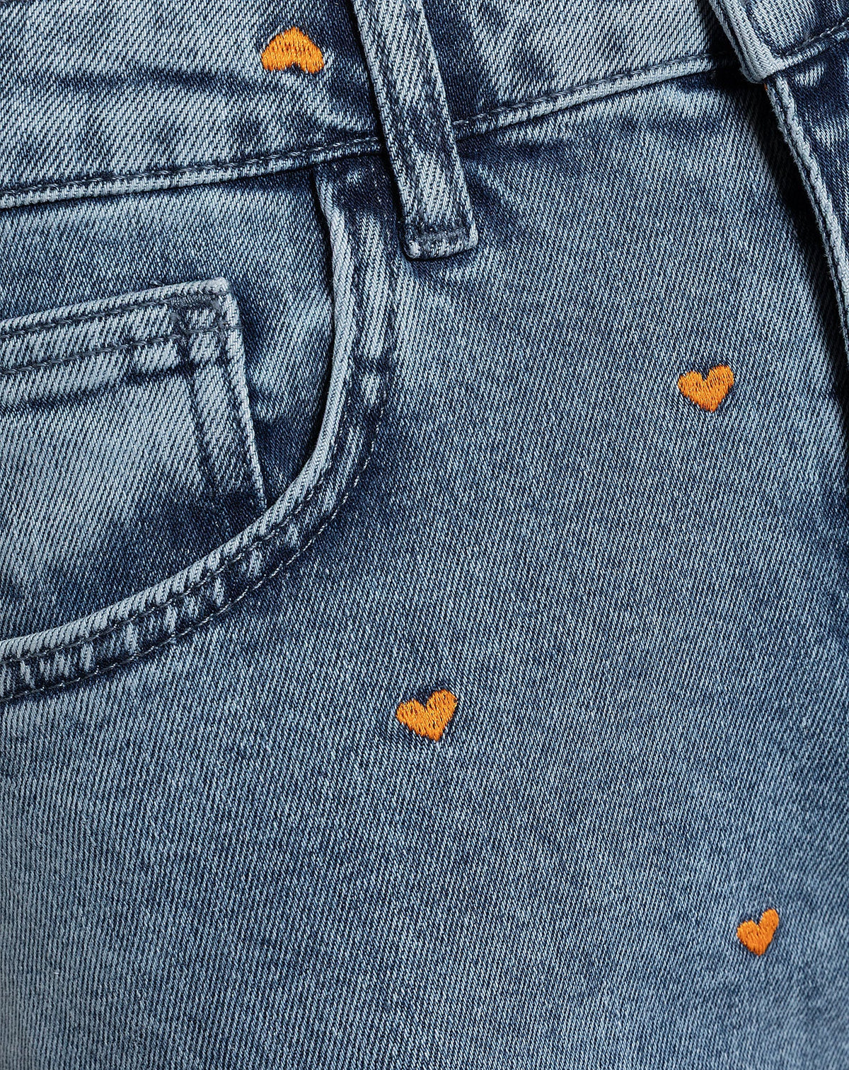 HEART COMFORT WIDE LEG JEANS ORANJE