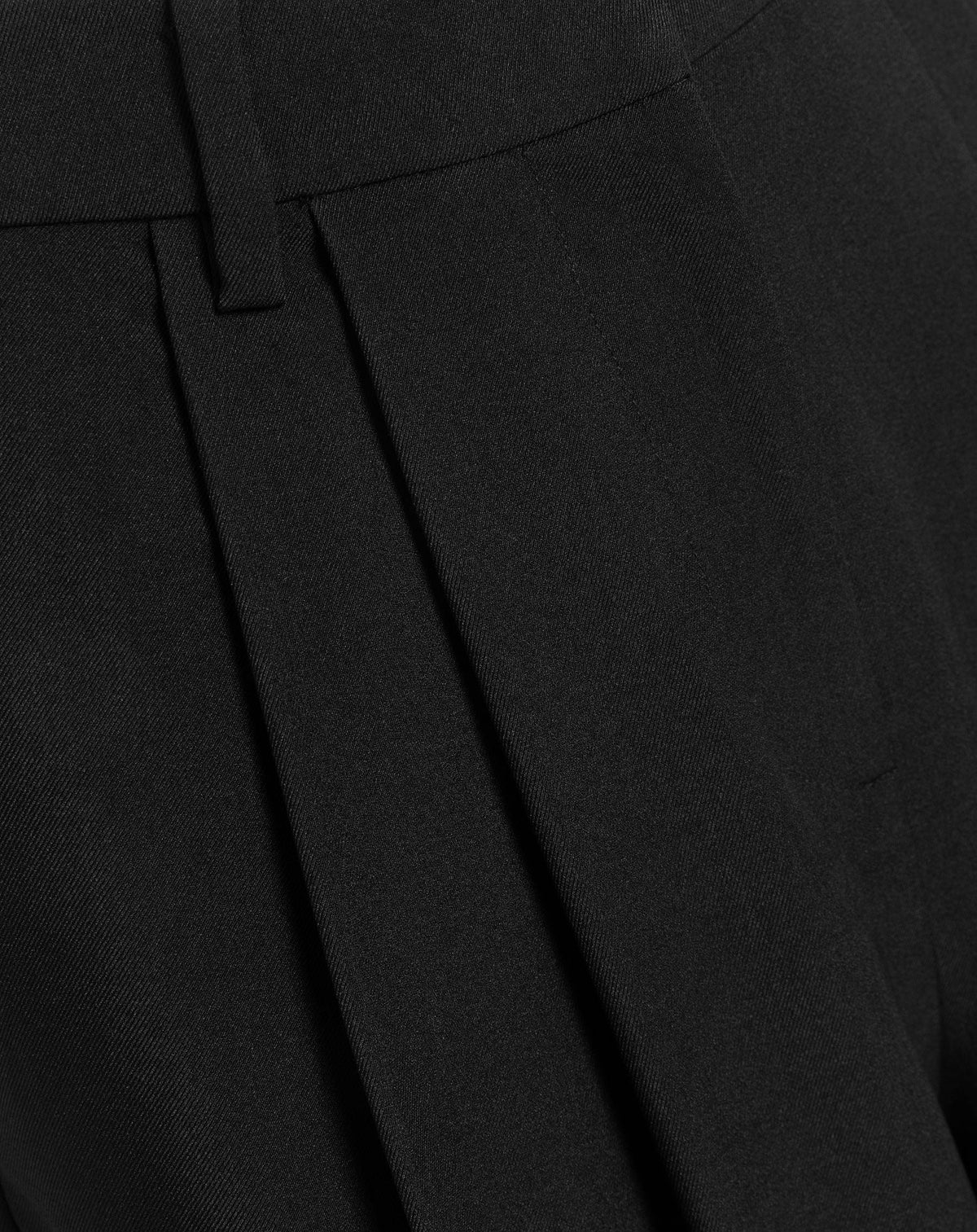 LORNA PLEATED WIDE LEG PANTALON TALL ZWART