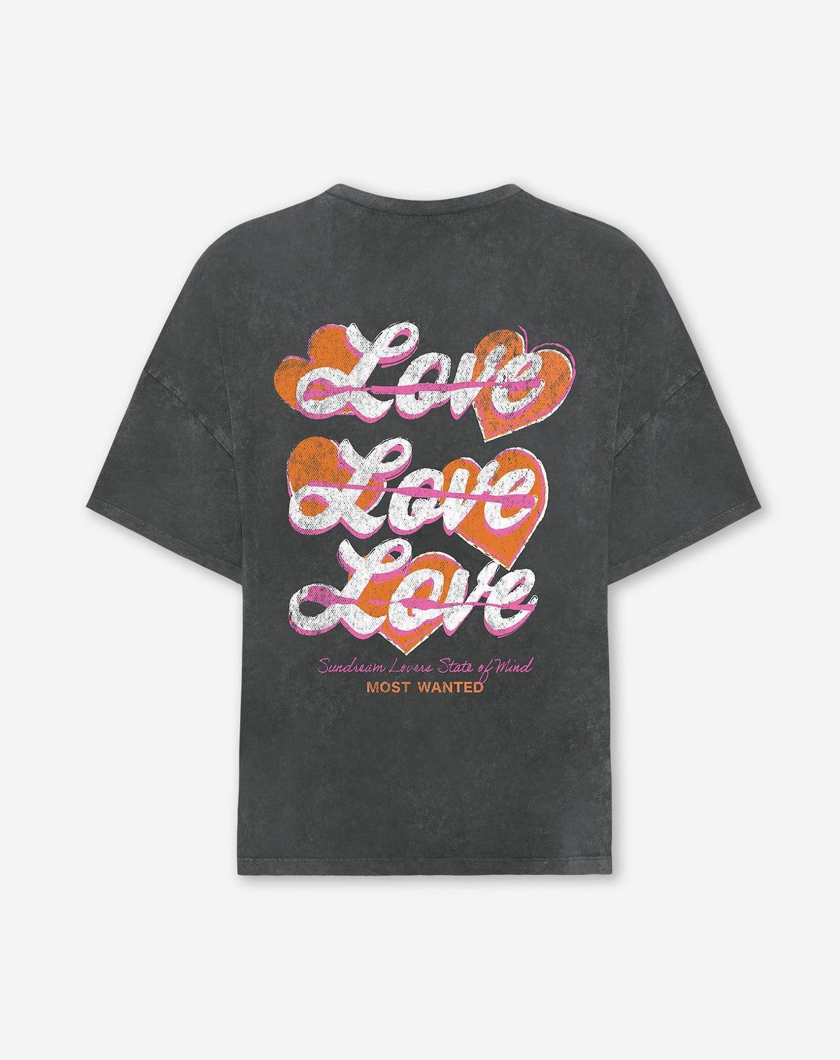 LOVE OVERSIZED TEE ACID GRIJS