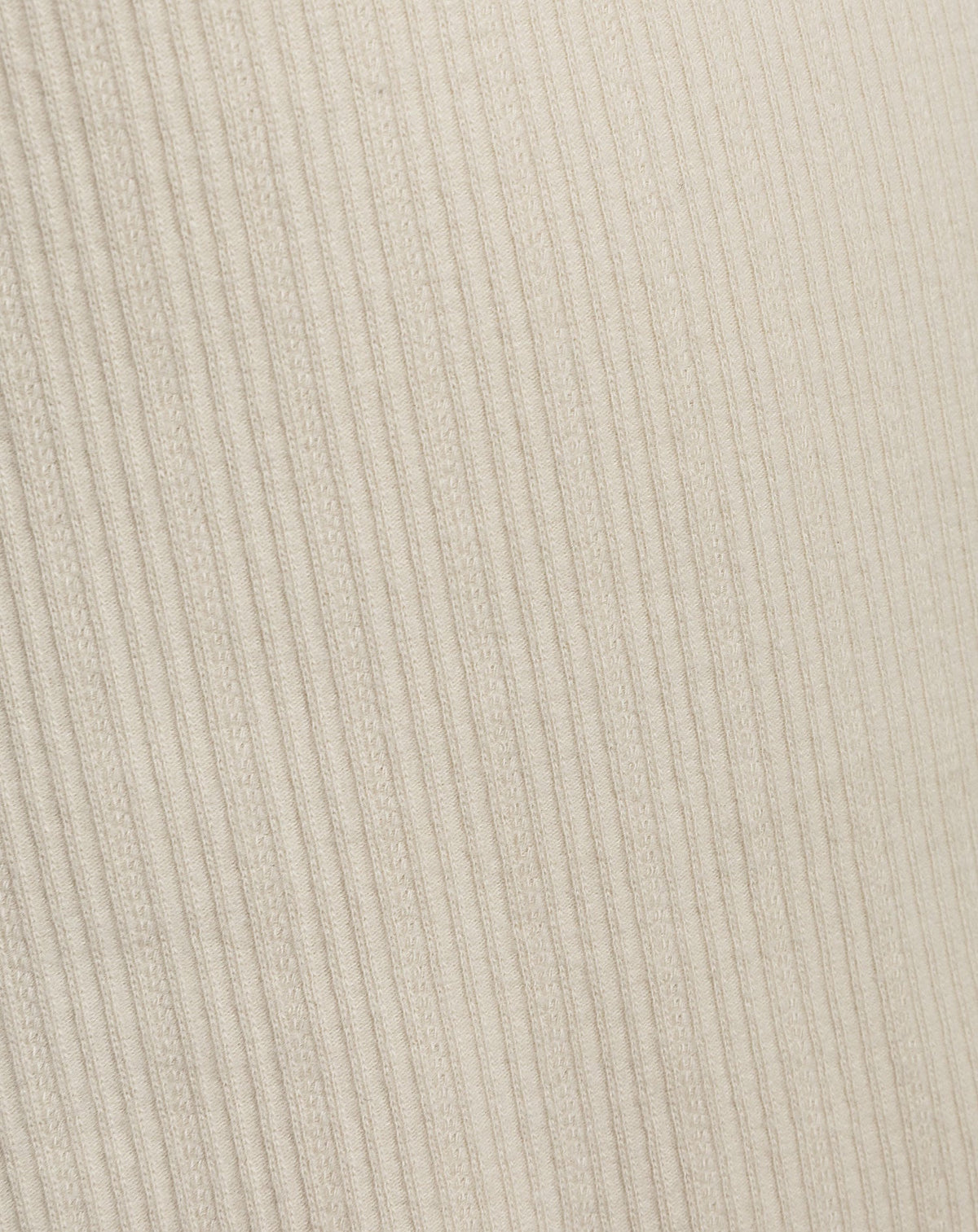 RIB LACE TAPE SINGLET BEIGE