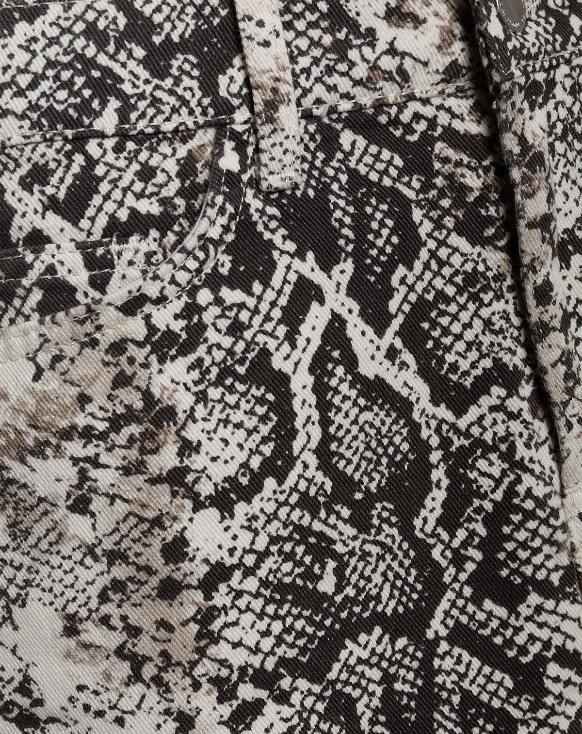 SNAKE DENIM SKIRT CRÈME