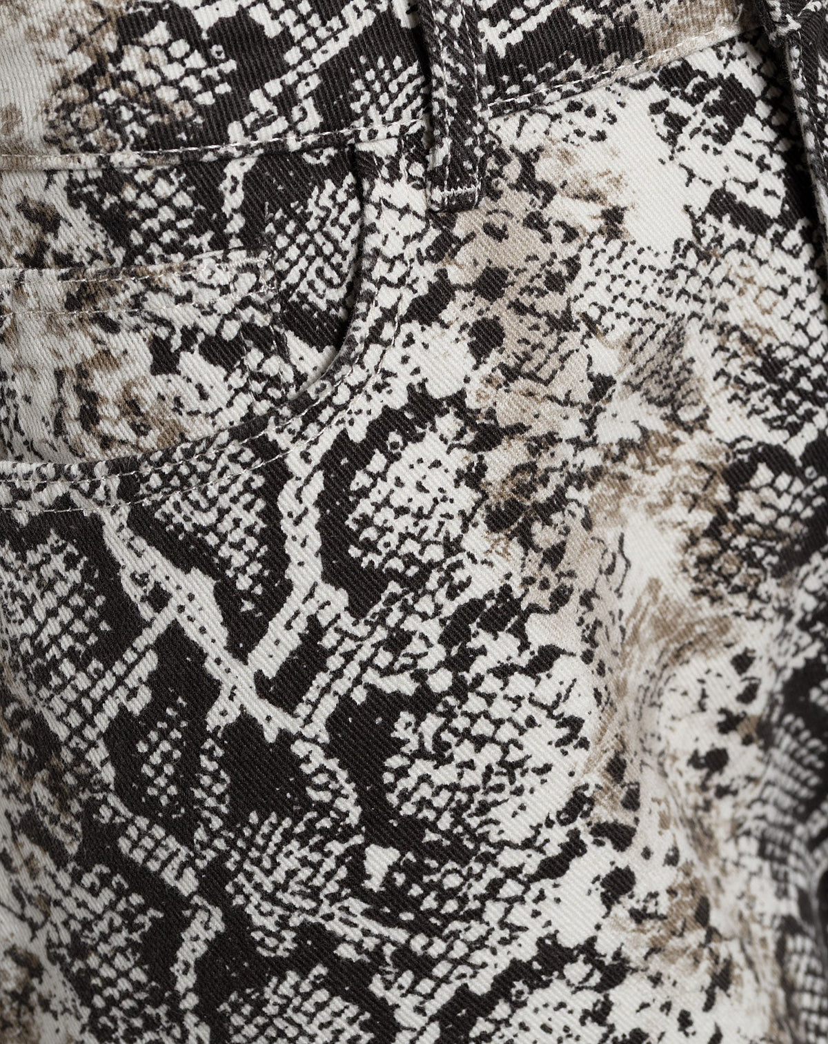SNAKE BARREL LEG JEANS CRÈME