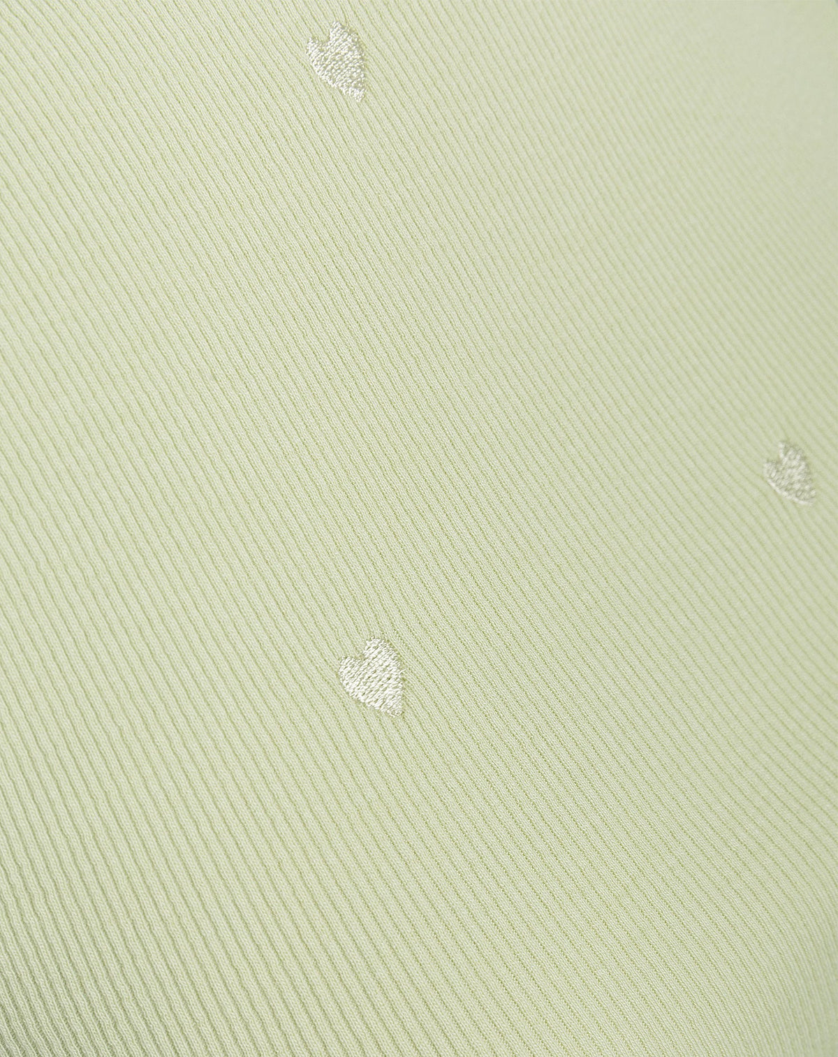 HEART EMBROIDERY SINGLET PISTACHE