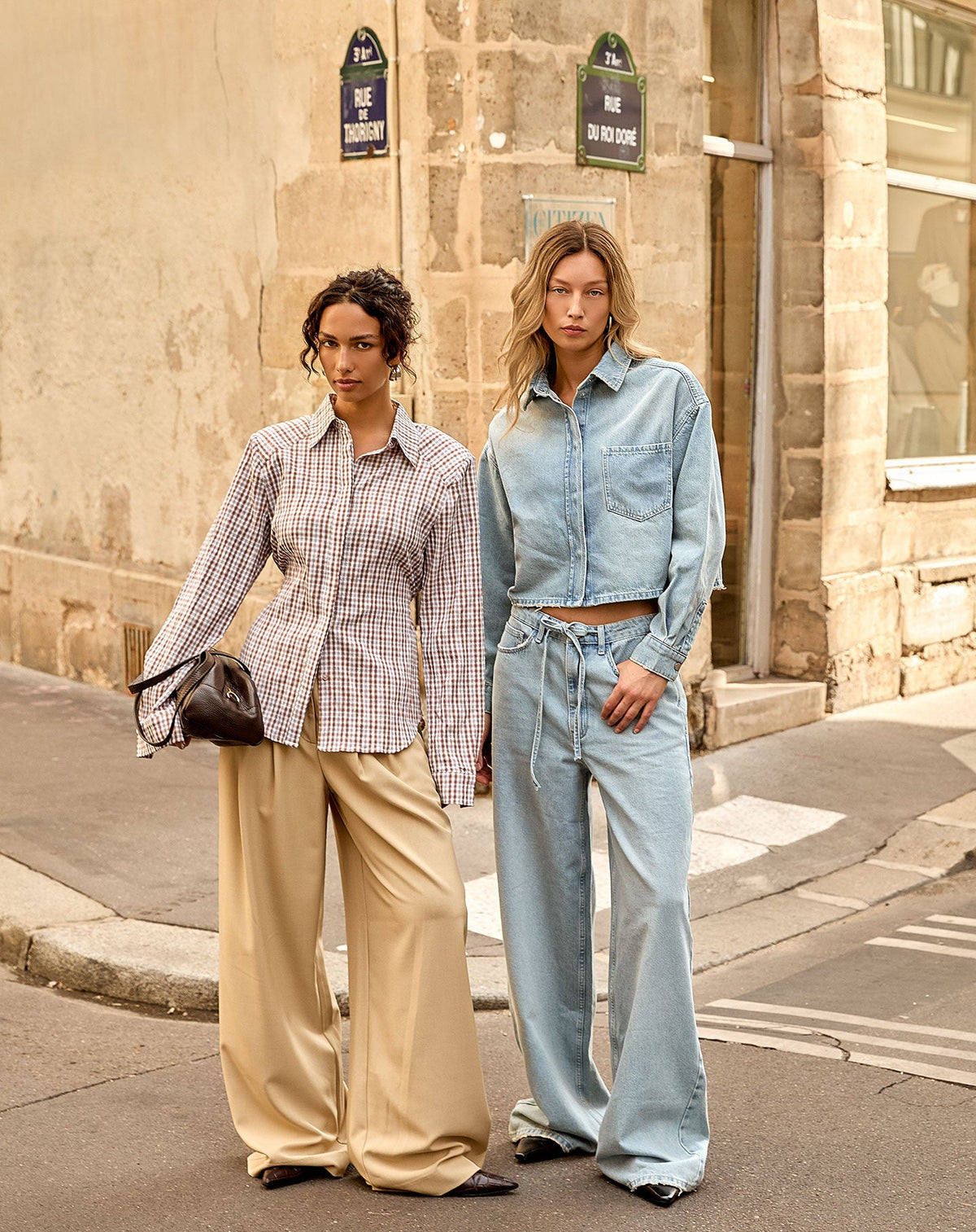STEVIE WIDE LEG PANTALON BEIGE