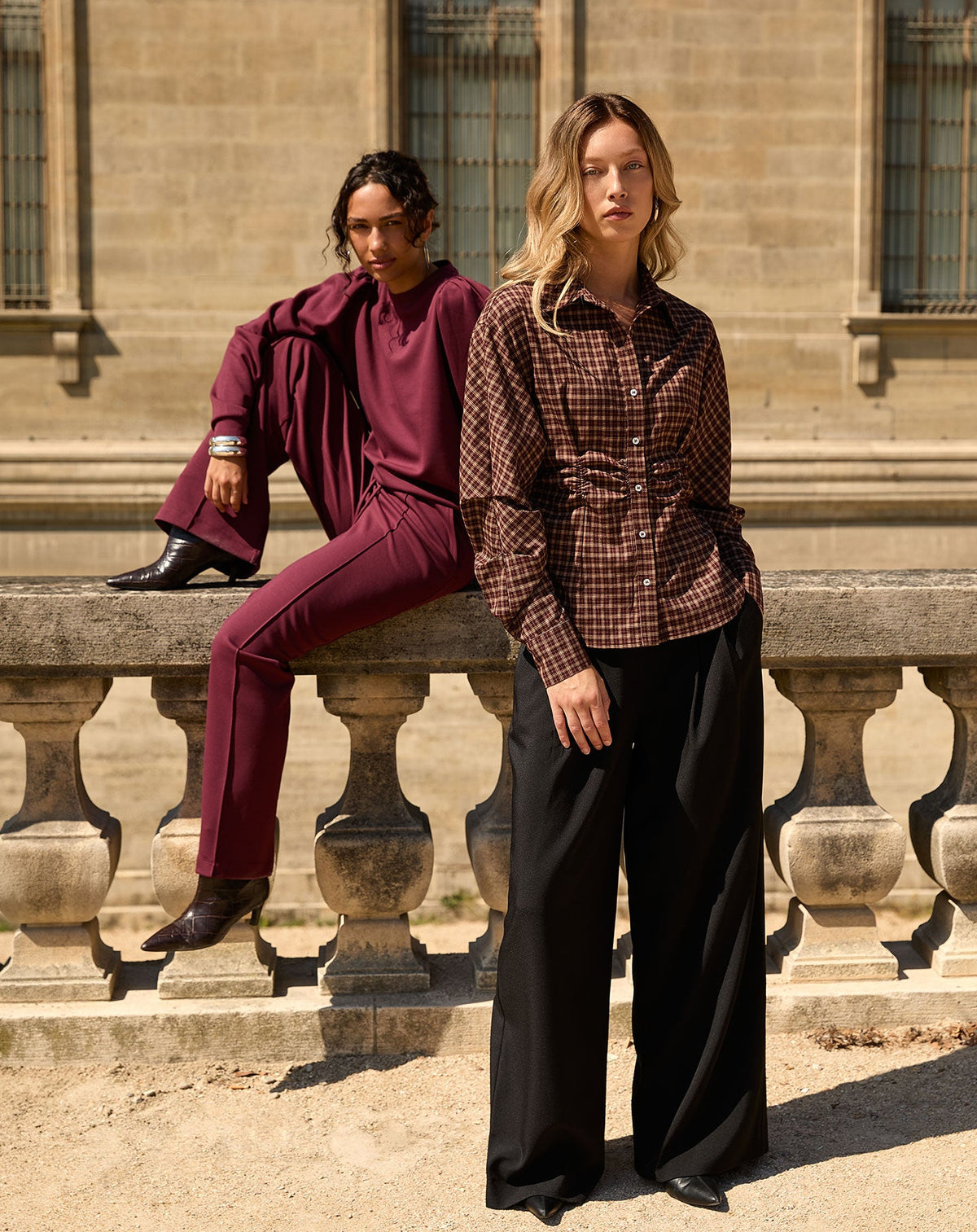 STEVIE WIDE LEG PANTALON TALL ZWART
