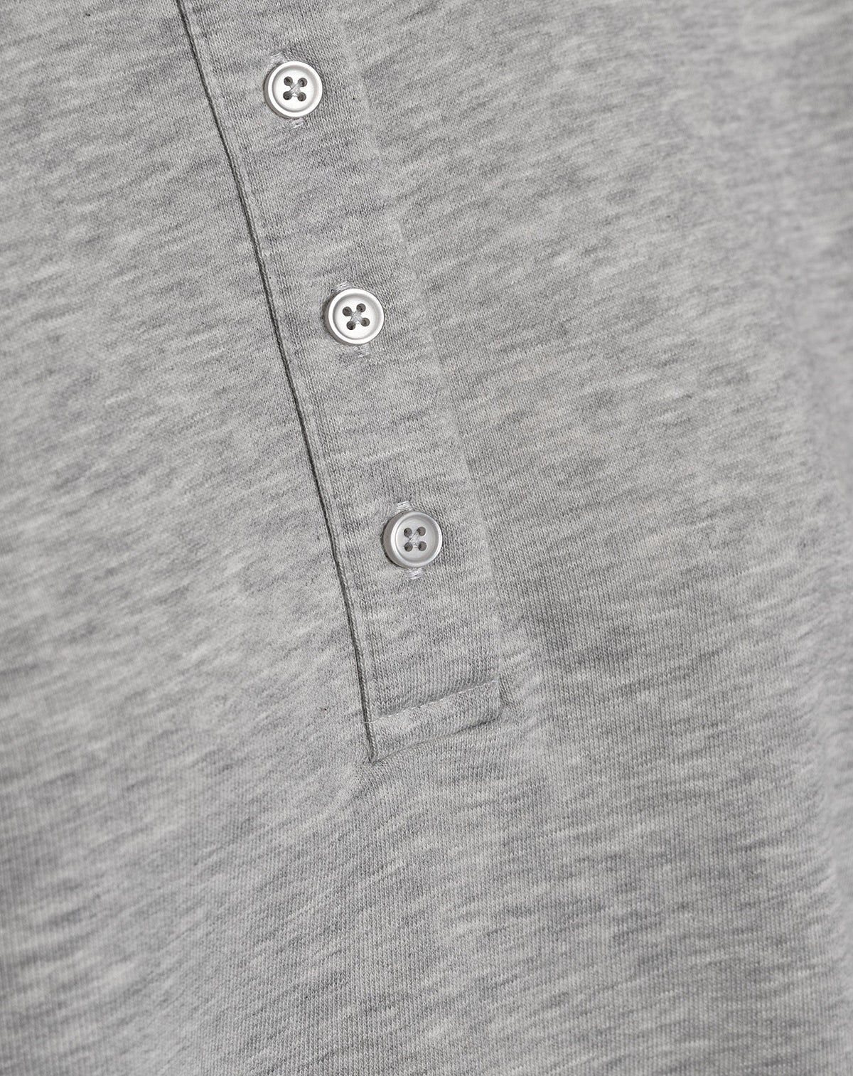 OVERSIZED POLO SWEAT TOP GRIJS MELANGE