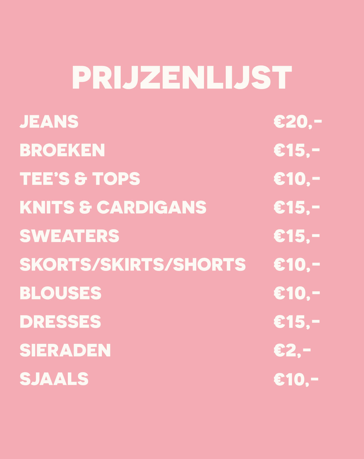 MOST WANTED SAMPLE SALE