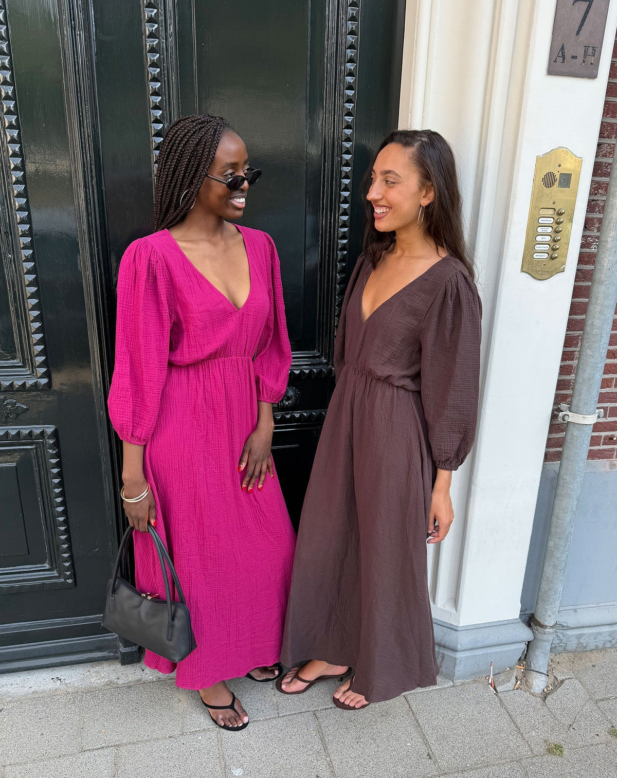 VEERLE MOUSSELINE MAXI DRESS CHERRY