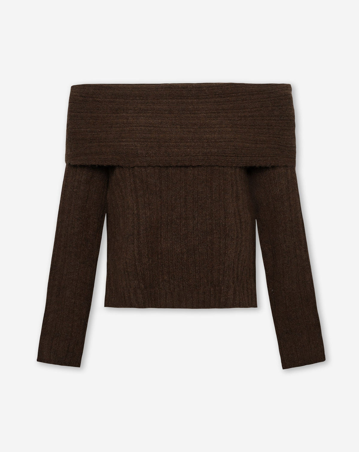 YARA OFF SHOULDER KNIT BRUIN