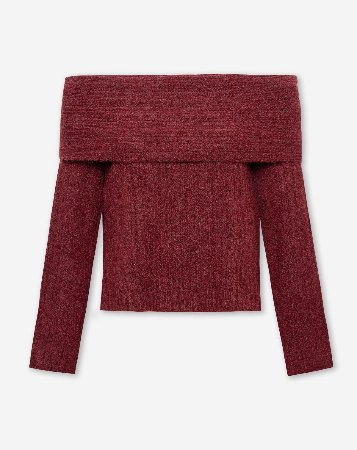 YARA OFF SHOULDER KNIT BURGUNDY