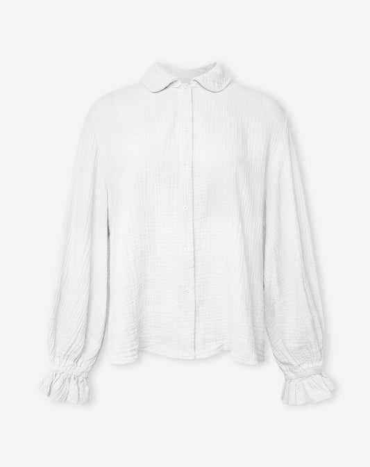 LUCIE MOUSSELINE BLOUSE CRÈME