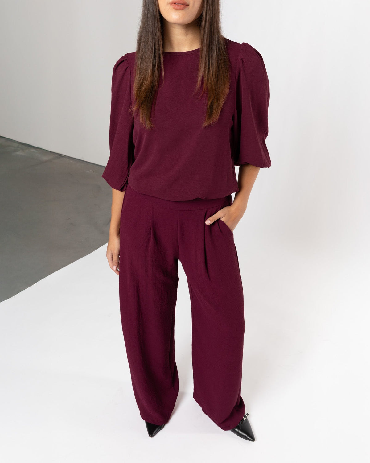 JULIE PANTALON BURGUNDY