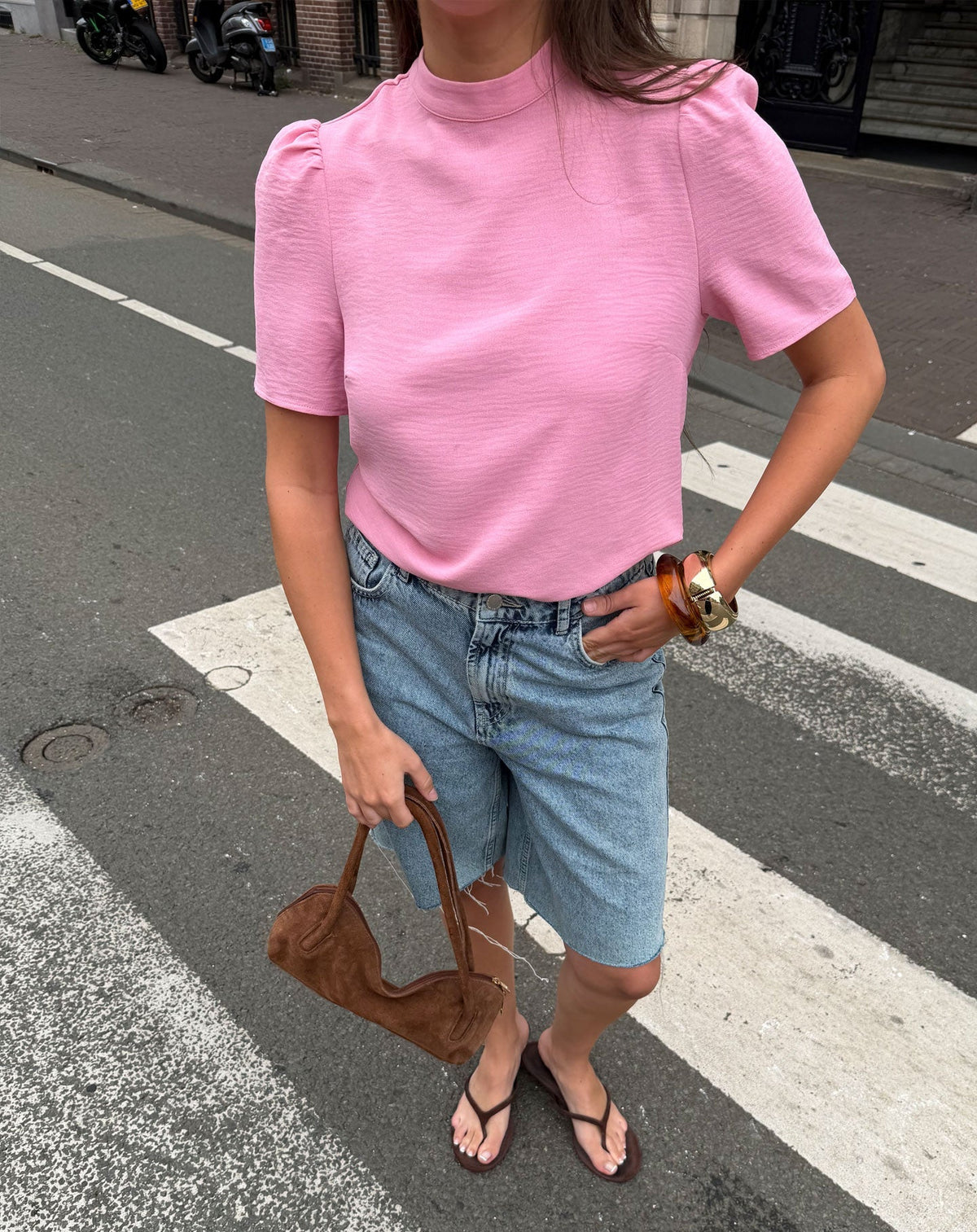 JULIE SHORT SLEEVE TOP HARD ROZE