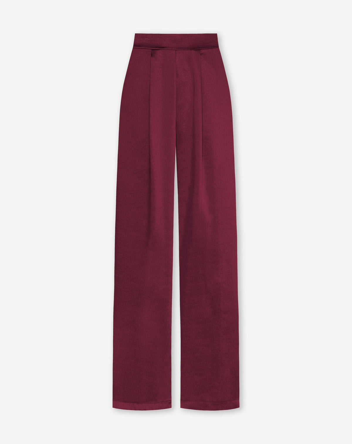 JULIE SATIN PANTALON PETITE BORDEAUX