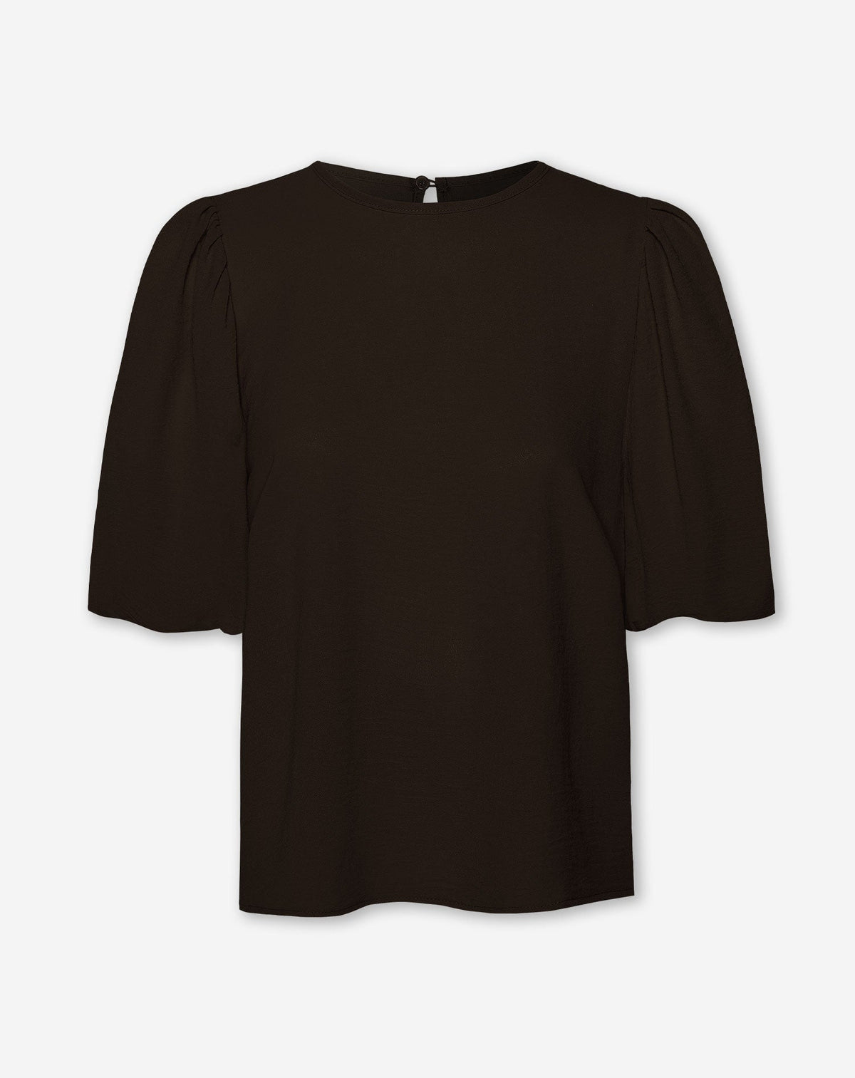 JULIE PUFF SLEEVE TOP CHOCOLADEBRUIN
