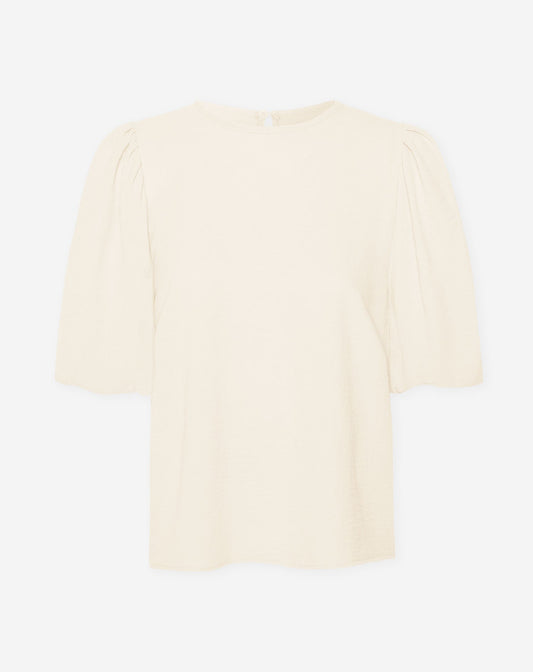 JULIE PUFF SLEEVE TOP LICHT BEIGE