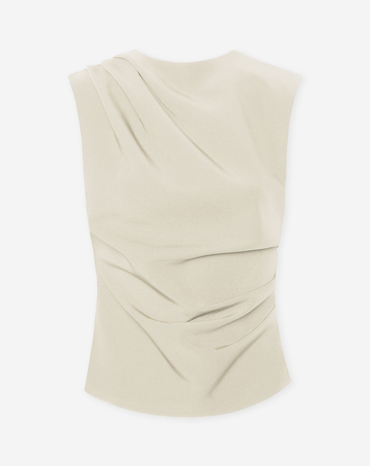 SOFIA RUCHED TOP BEIGE