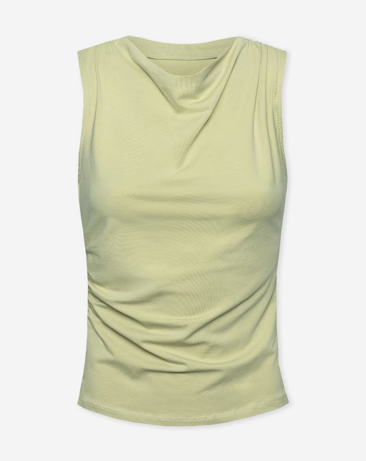 TAMAR DRAPED TOP LICHT OLIJFGROEN