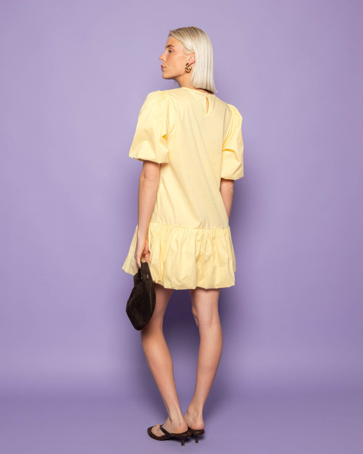 POPLIN PUFF SLEEVE DRESS BOTERGEEL