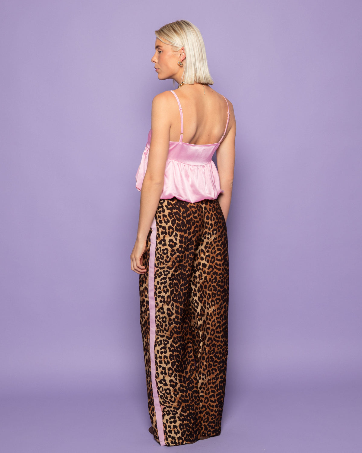 LEOPARD TAPE STRAIGHT LEG PANTALON LICHTROZE