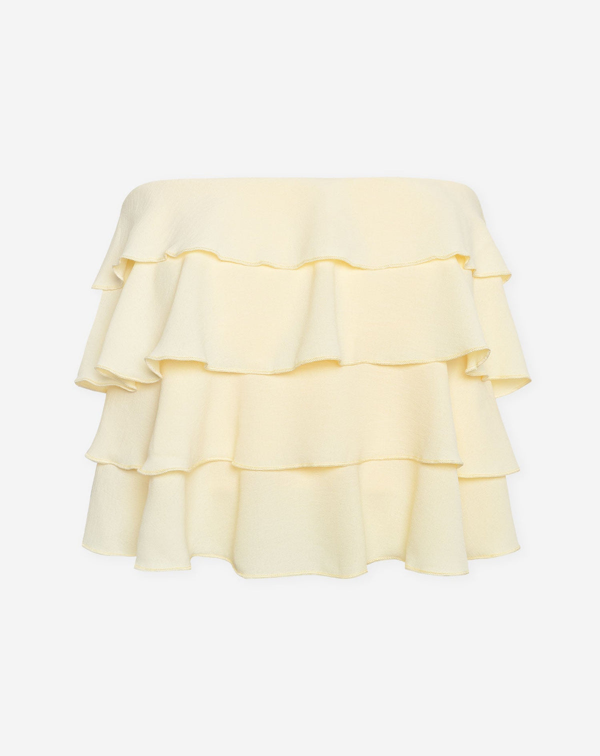 JULIE STRAPLESS RUFFLE TOP BOTERGEEL