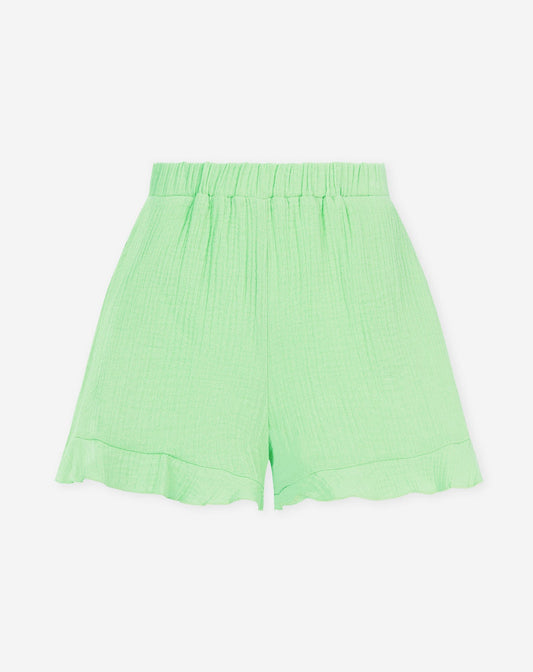 MOUSSELINE SHORTS PISTACHE