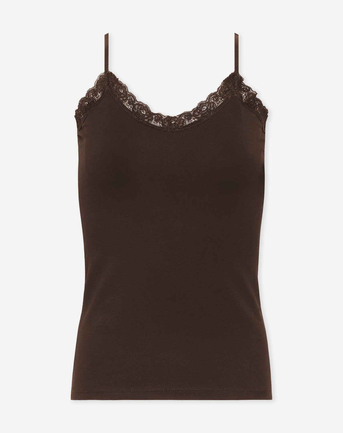 LACE V-NECK CAMI TOP BRUIN