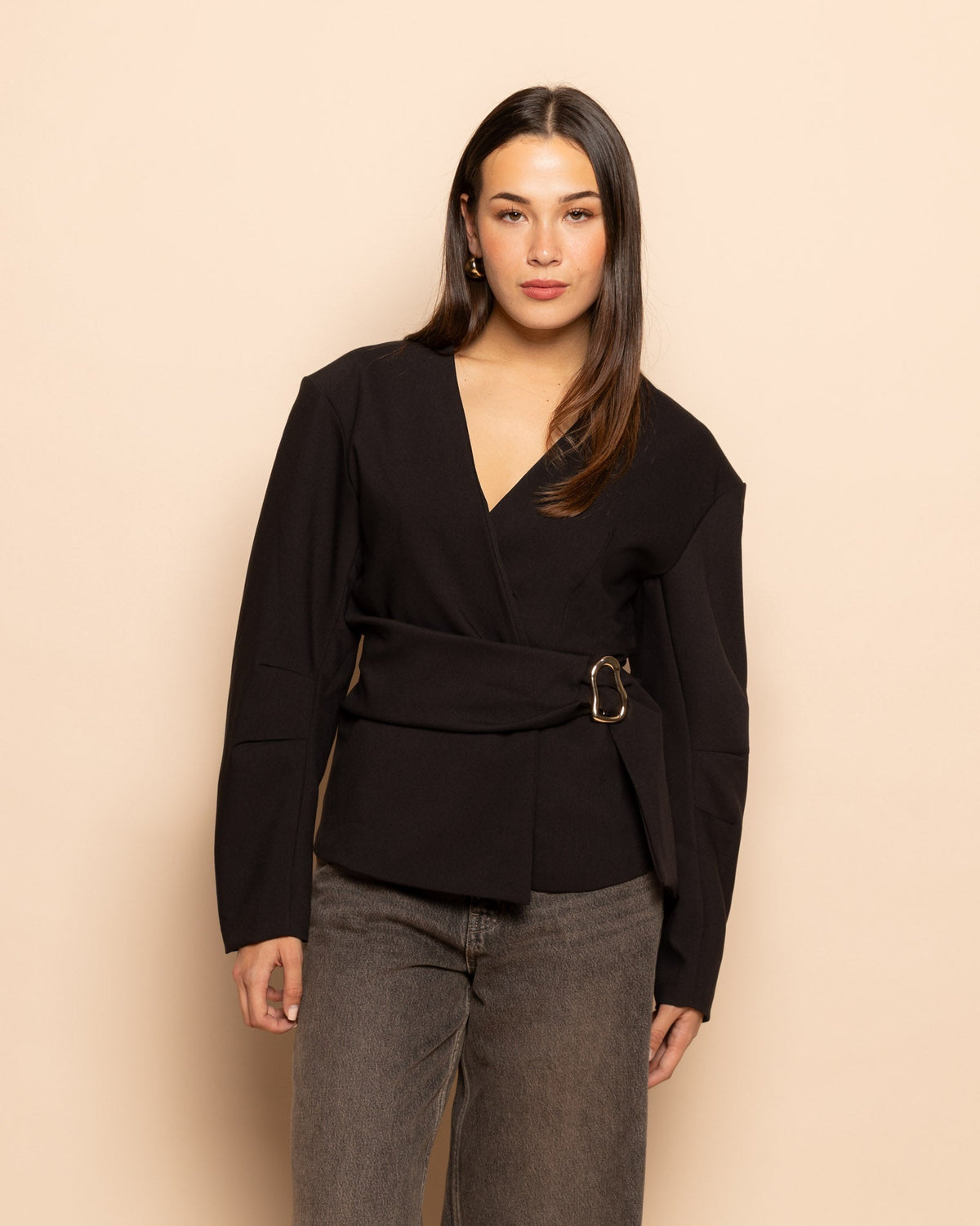 ELLE BUCKLE BLAZER ZWART