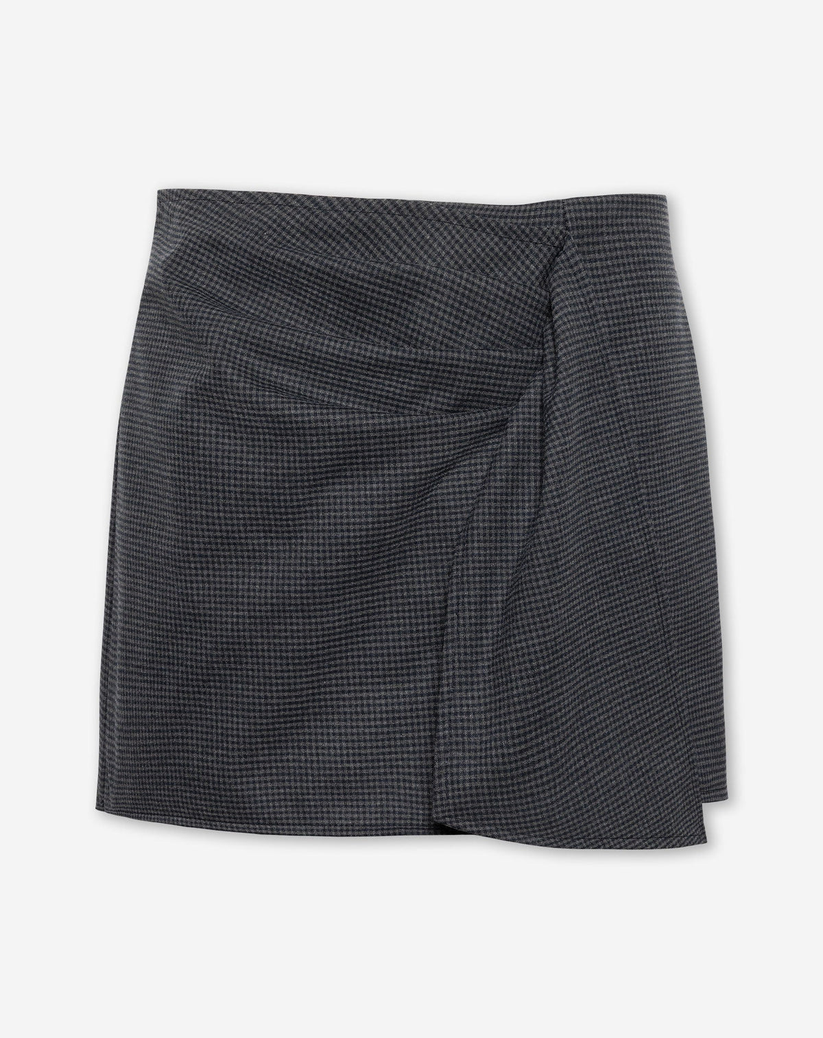 ELSIE FLAP CHECK SKORT DONKERGRIJS