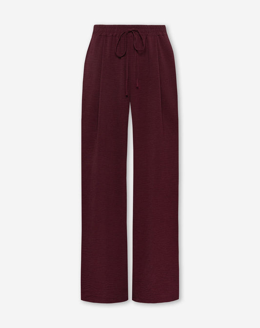 JULIE WIDE LEG PANTALON DONKER BURGUNDY