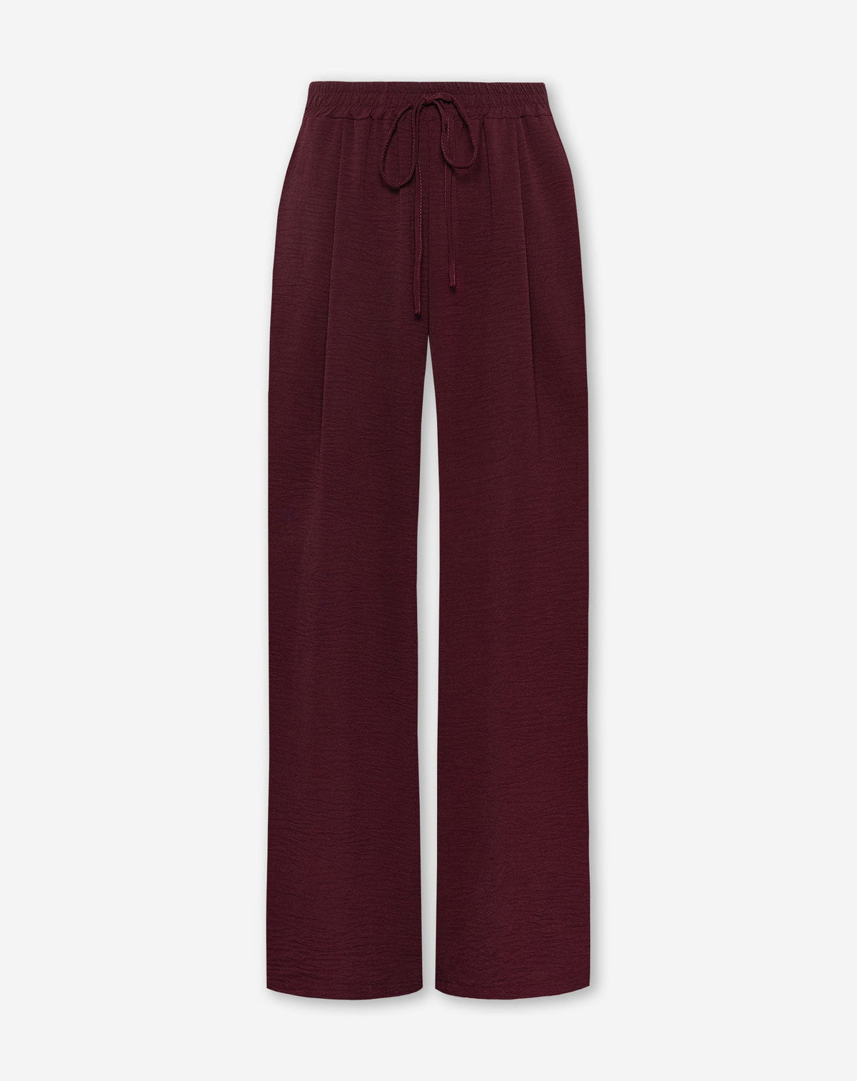 JULIE WIDE LEG PANTALON TALL DONKER BURGUNDY
