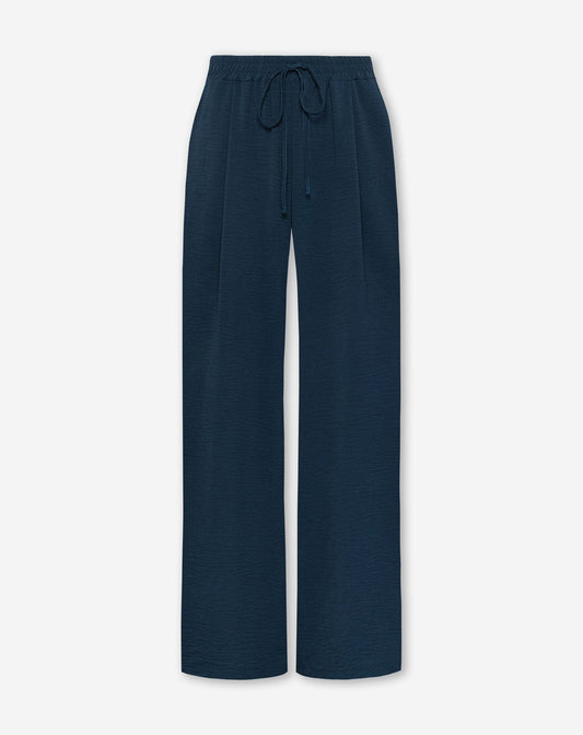 JULIE WIDE LEG PANTALON MARINEBLAUW