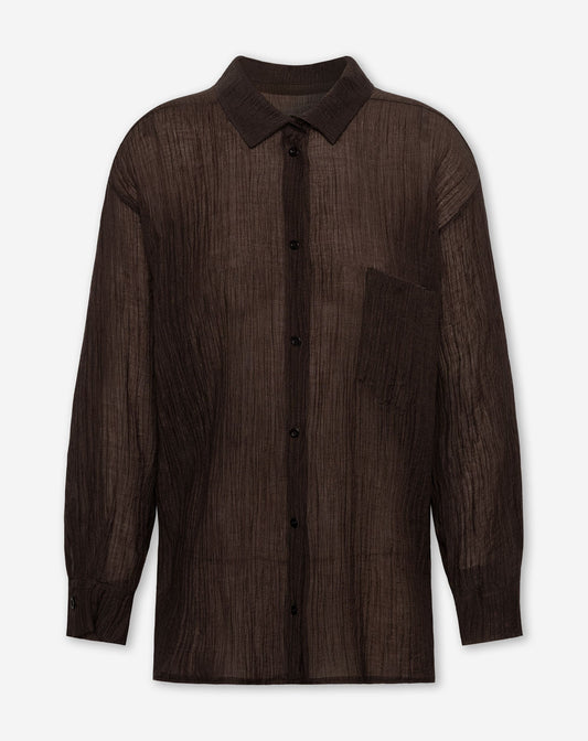 FANCY CHIFFON OVERSIZED BLOUSE BRUIN