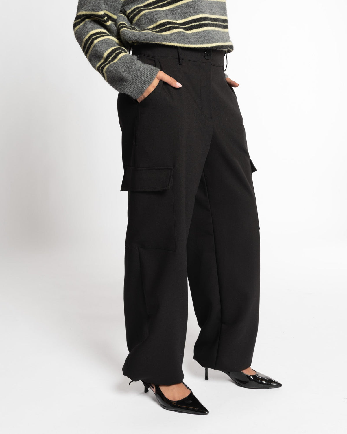 CARGO PANTALON TALL ZWART