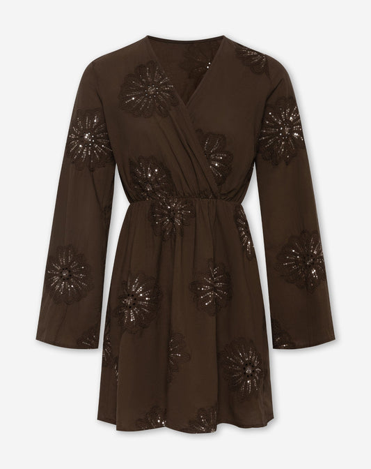 JODIE FLOWER DRESS BRUIN