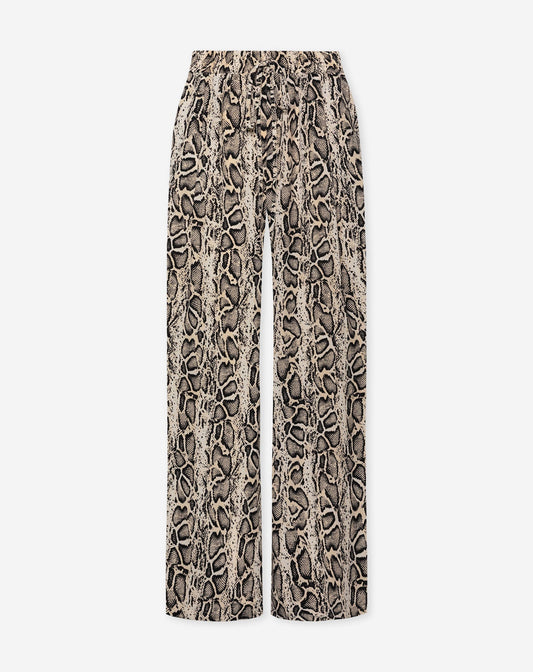 JULIE SNAKE WIDE LEG PANTALON TALL BEIGE