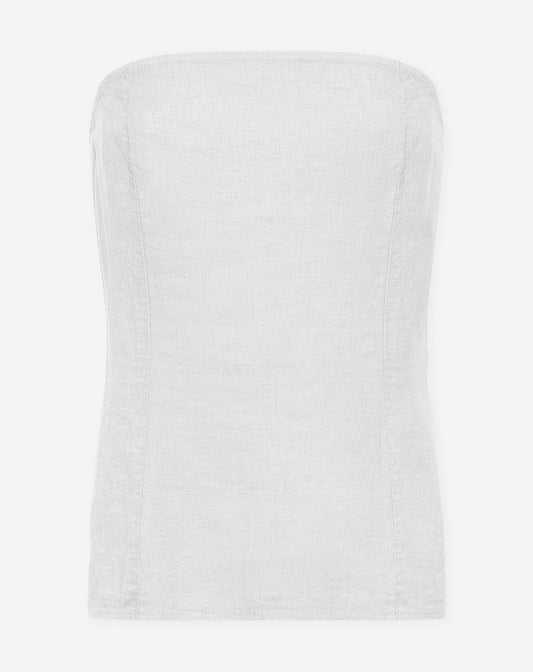 CARMEN LINEN STRAPLESS TOP WIT